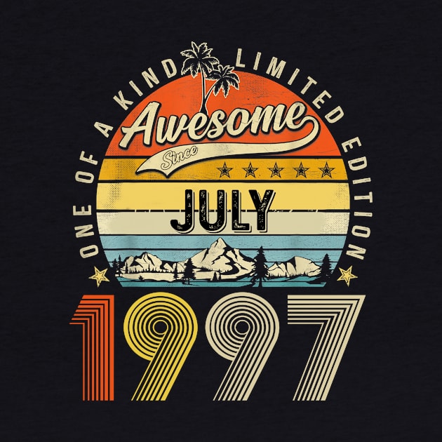 Awesome Since July 1997 Vintage 26th Birthday by cogemma.art